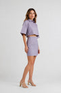 Crop Top and Skirt Co-ord Set – Lilac