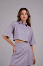 Crop Top and Skirt Co-ord Set – Lilac