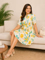 Floral Tiered Mini Dress – White