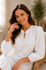 Tiered Shirt Dress – White