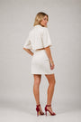Crop Top and Skirt Co-ord Set – Cream
