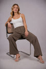 Pleated Wide-Leg Trousers – Default