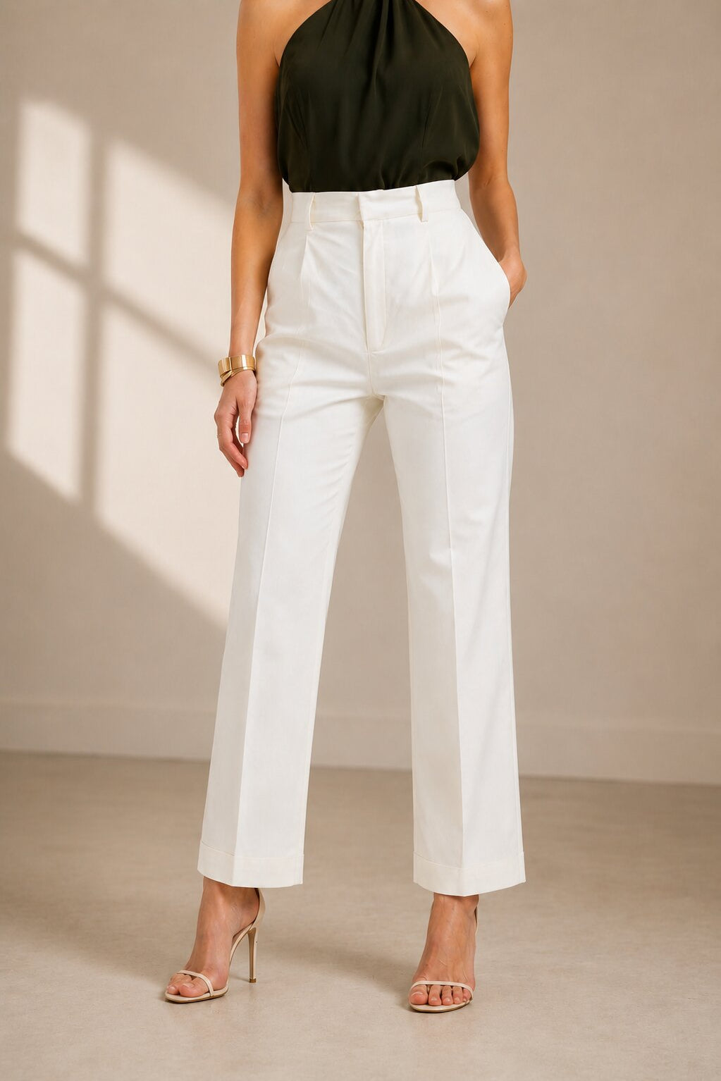 High-Rise Tailored Trousers – Default