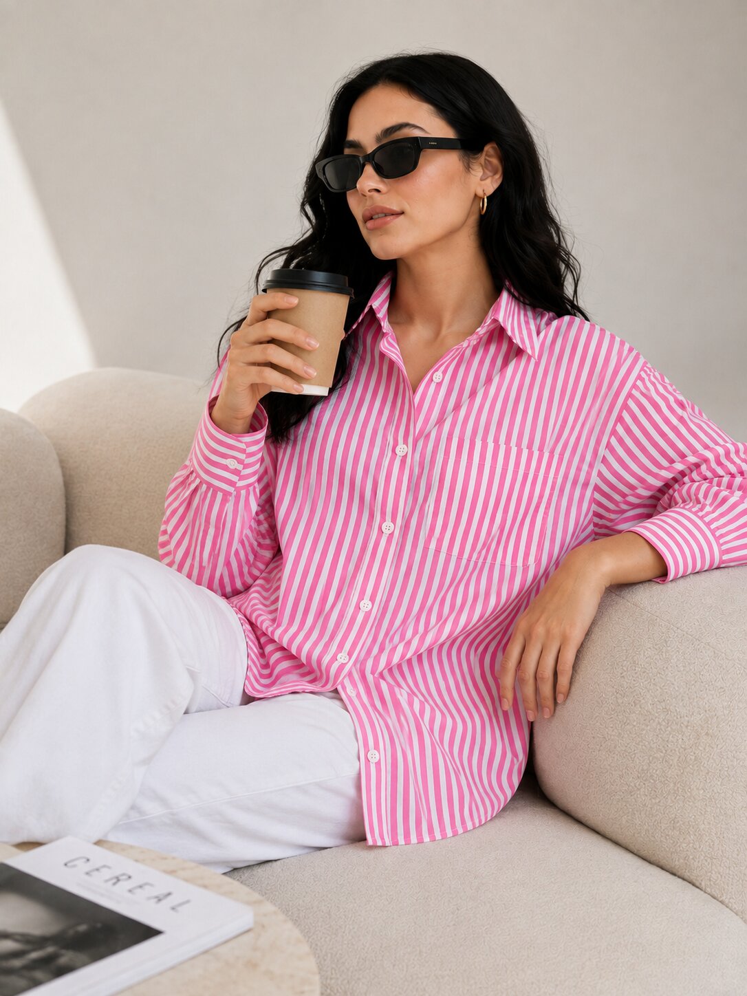 Slub Fabric Shirt – Pink
