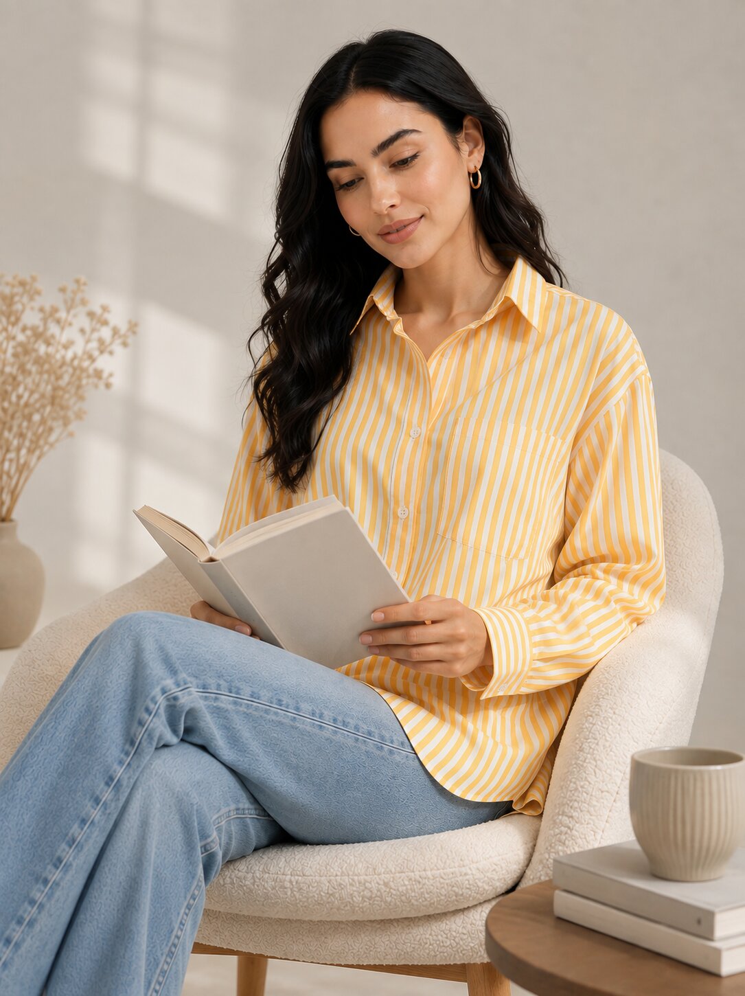 Slub Fabric Shirt – Yellow