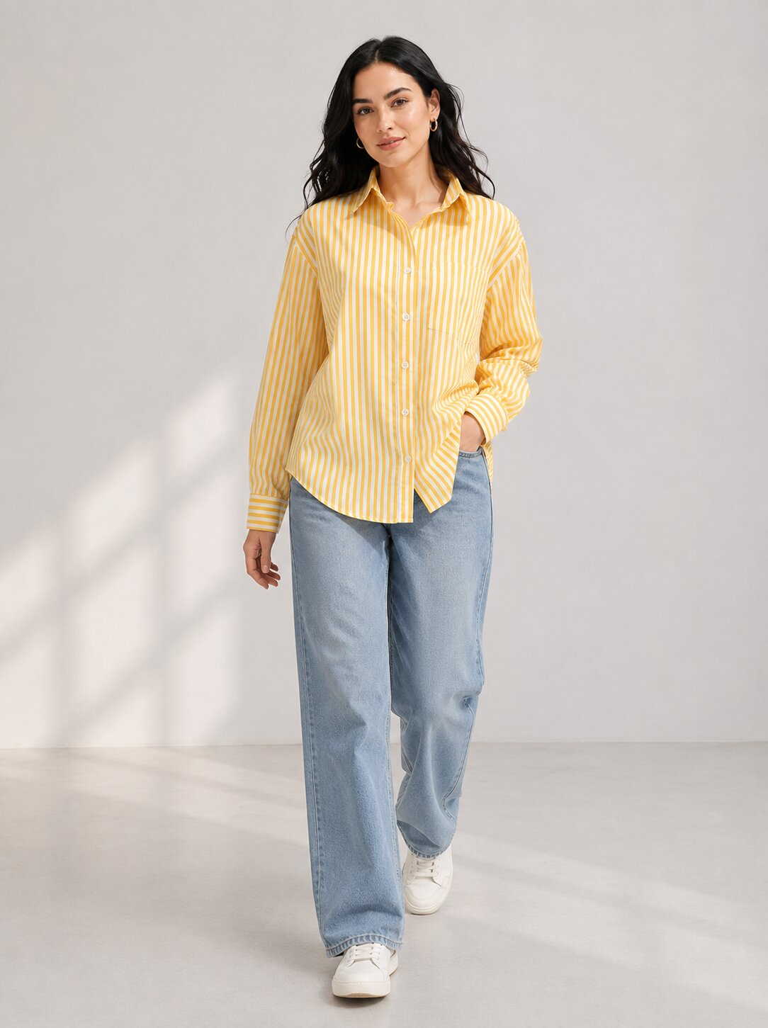 Slub Fabric Shirt – Yellow