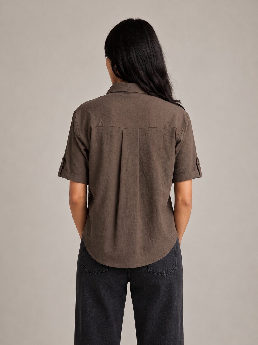 Classic Cotton Shirt – Brown