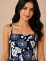 Dull Satin Mini Top – Navy Blue