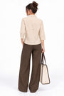 Embroidered Cotton Shirt – Khaki