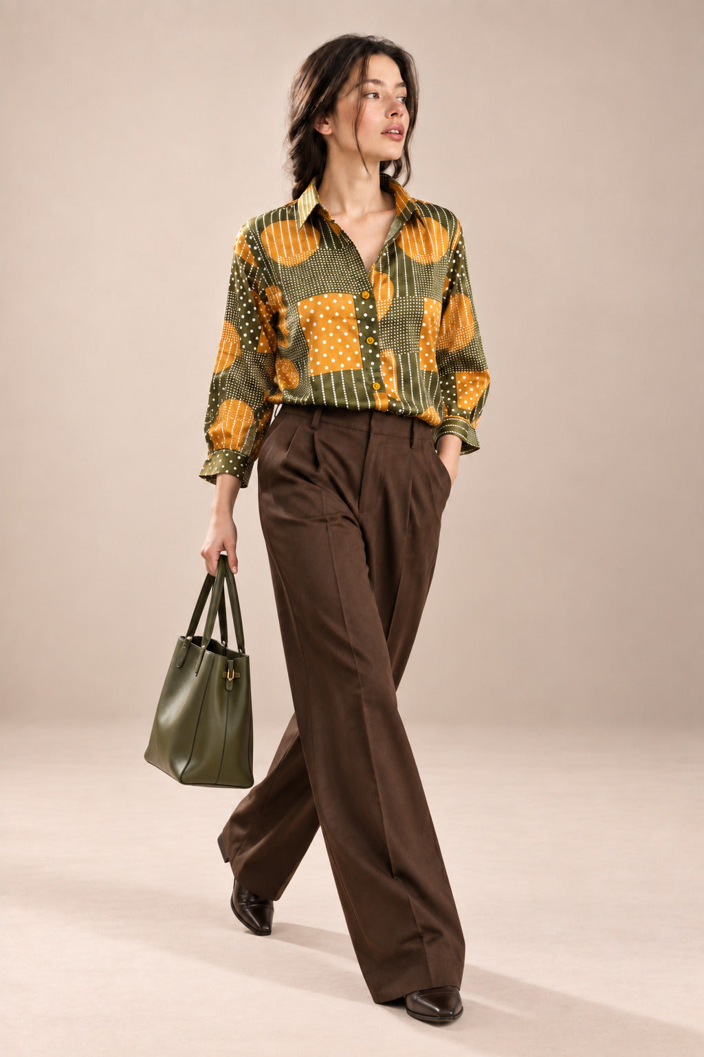 Patchwork Print Shirt – Default