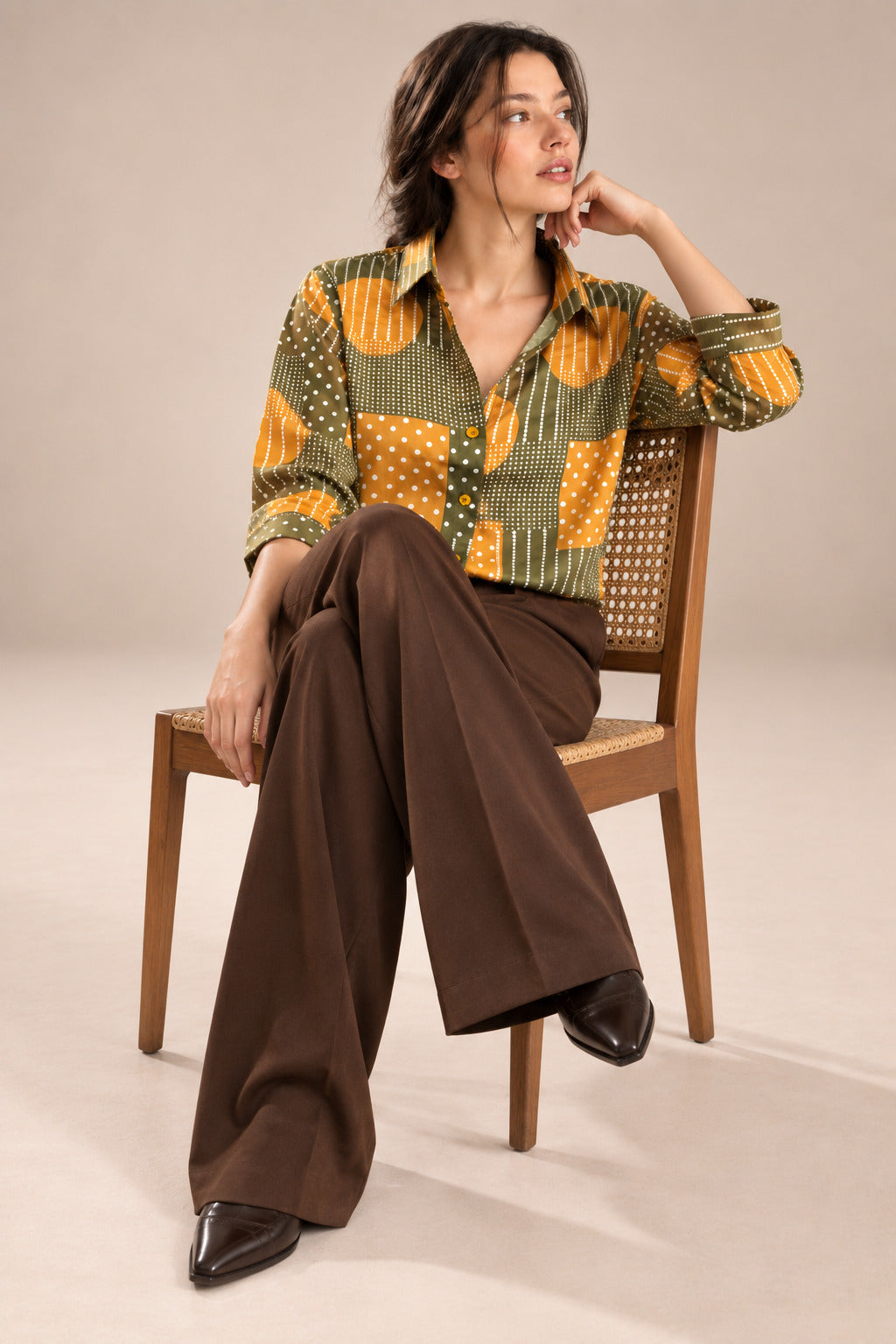 Patchwork Print Shirt – Default