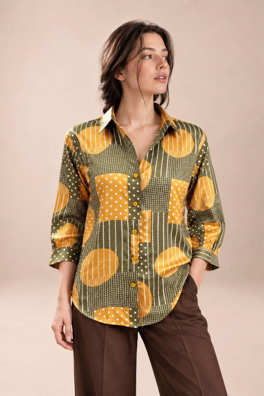 Patchwork Print Shirt – Default