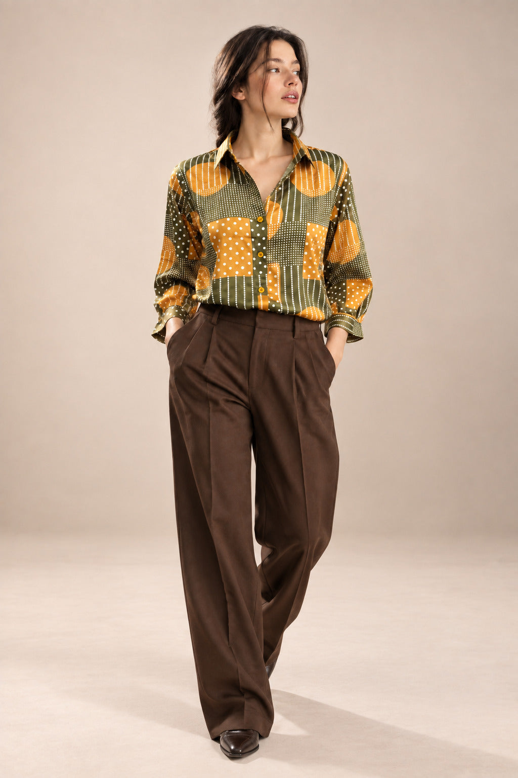 Patchwork Print Shirt – Default