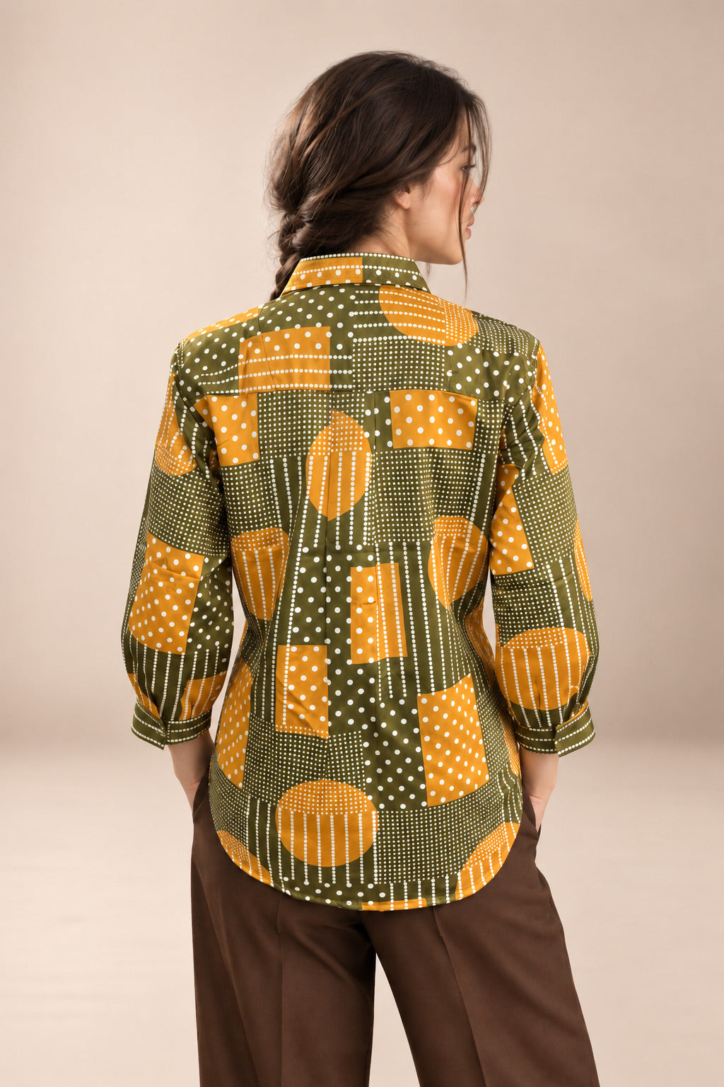 Patchwork Print Shirt – Default